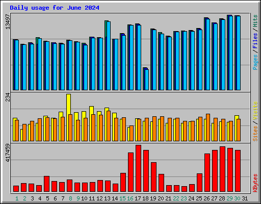 Daily usage for June 2024