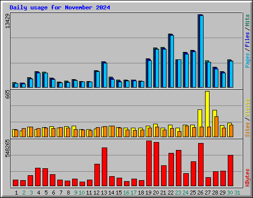 Daily usage for November 2024