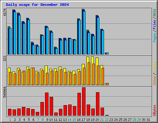 Daily usage for December 2024