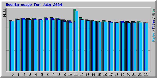 Hourly usage for July 2024