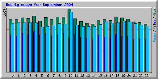 Hourly usage for September 2024