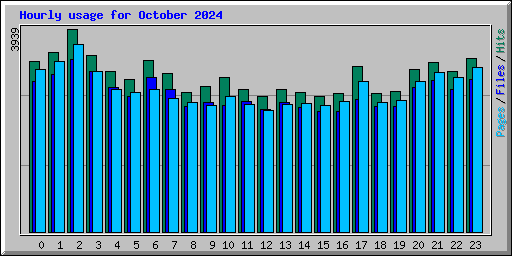 Hourly usage for October 2024