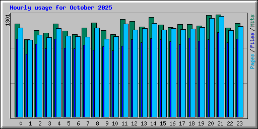 Hourly usage for October 2025