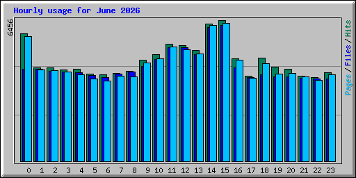 Hourly usage for June 2026